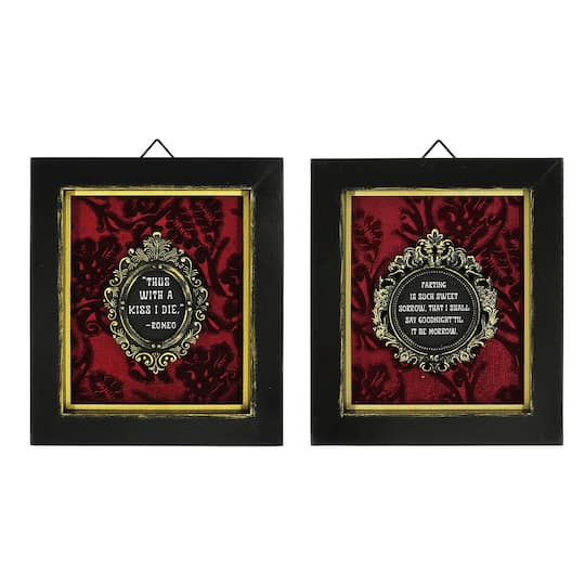 Assorted Black & Red Romeo & Juliet Quote Wall Décor, 1pc. by Ashland®